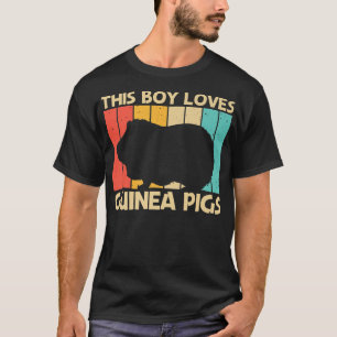 Cool Guinea Pig Design For Boys Kids Cavy Pet Rode T-Shirt