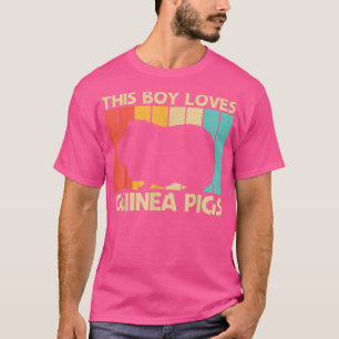 Cool Guinea Pig Design For Boys Kids Cavy Pet Rode T-Shirt