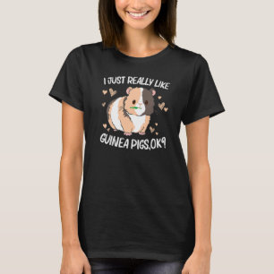 Cool Guinea Pig For Men Women Wheek Fluffy Cavy Pe T-Shirt