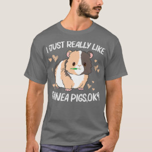 Cool Guinea Pig For Men Women Wheek Fluffy Cavy Pe T-Shirt