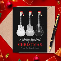 Cool Guitar Christmas Merry Music Personalised