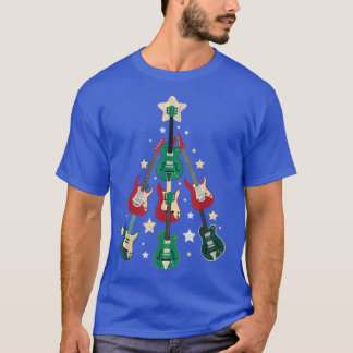 Cool Guitar Christmas Tree For Music Lovers Funny  T-Shirt