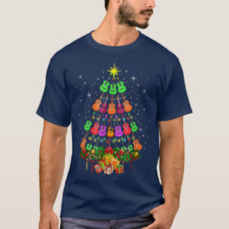 Cool Guitar Christmas Tree Guitar Lovers Christmas T-Shirt