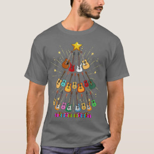 Cool Guitar Christmas Tree Guitar Lovers Christmas T-Shirt