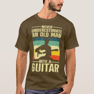 Cool Guitar Design For Grandpa Men Guitar Player G T-Shirt