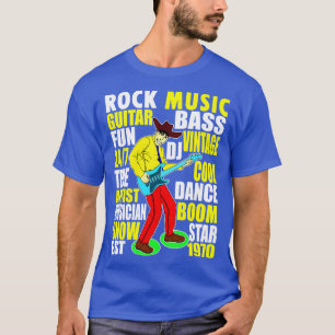 Cool Guitar Music Lover Vintage Illustration  T-Shirt