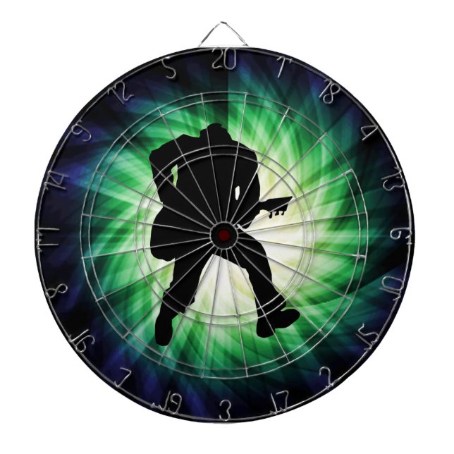 Cool Guitar Player Dartboard (Front)