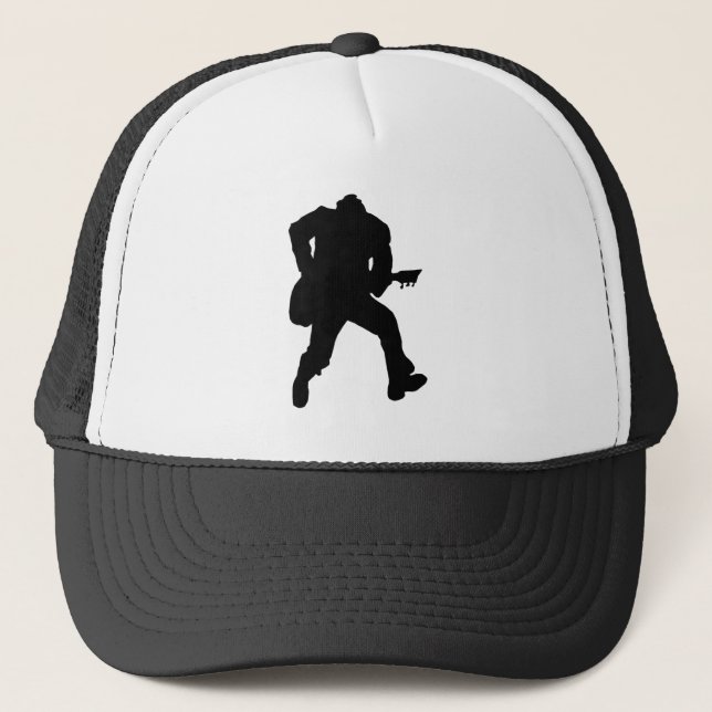 Cool Guitar Player Trucker Hat (Front)