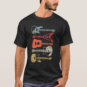 Cool Guitar Players Men Women Vintage Acoustic Gui T-Shirt