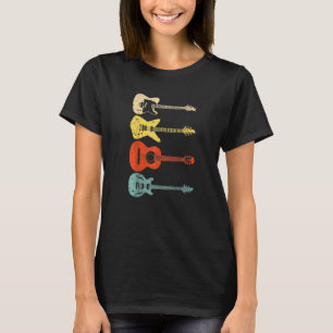 Cool Guitar Players Men Women Vintage Acoustic Gui T-Shirt
