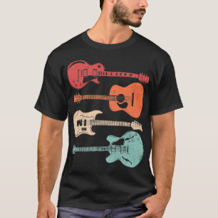 Cool Guitar PlayersRetro Style Acoustic Guitarist2 T-Shirt