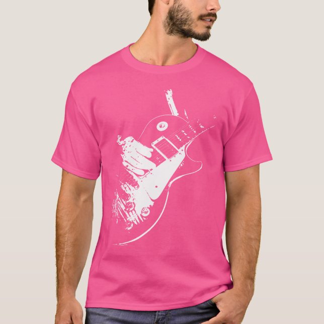 Cool Guitarist Design T-Shirt (Front)