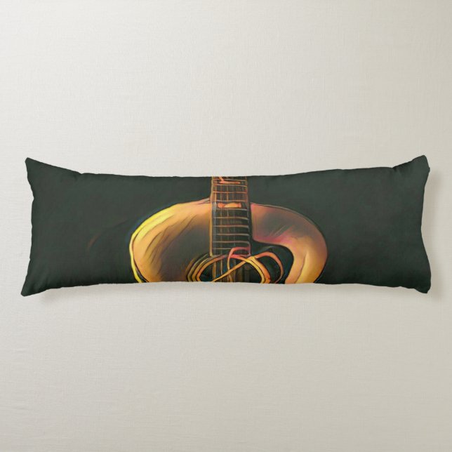 Cool guitarist gift body cushion (Front)