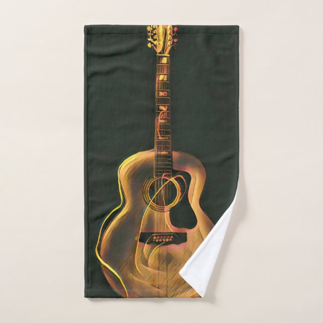 Cool guitarist gift hand towel (Hand Towel)