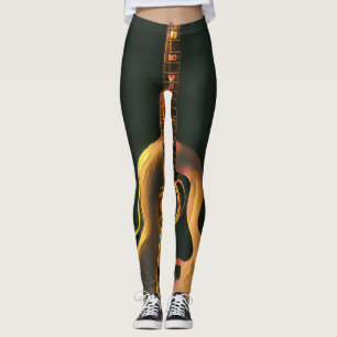 Cool guitarist gift leggings