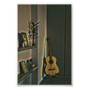 Cool guitarist gift photo print