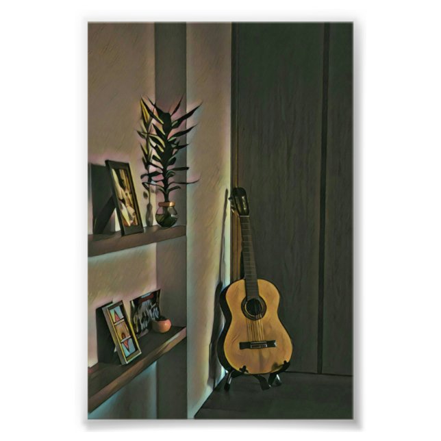 Cool guitarist gift photo print (Front)