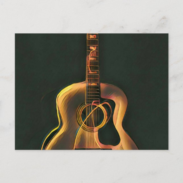 Cool guitarist gift postcard (Front)