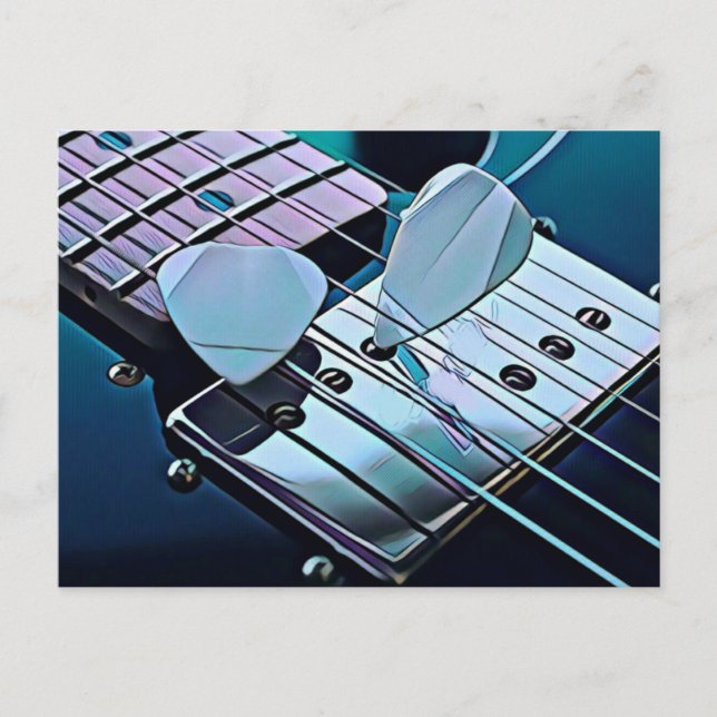 Cool guitarist gift postcard (Front)
