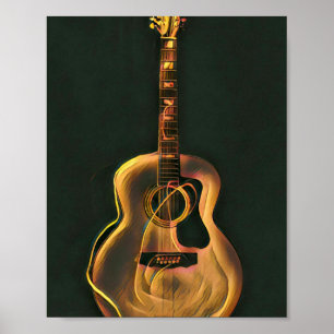 Cool guitarist gift poster