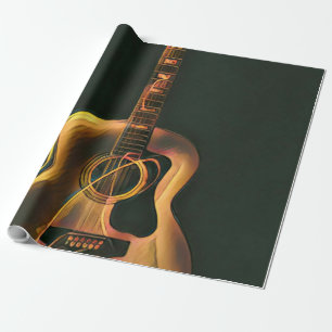 Cool guitarist gift wrapping paper