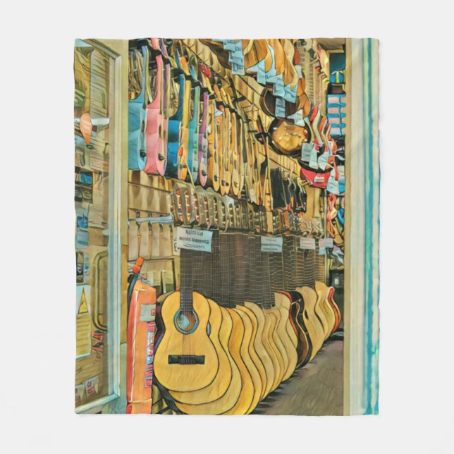 Cool guitarist gifts fleece blanket (Front)
