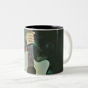 Cool guitarist gifts Two-Tone coffee mug