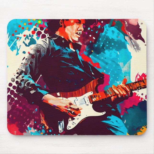 cool guitarist mouse mat (Front)