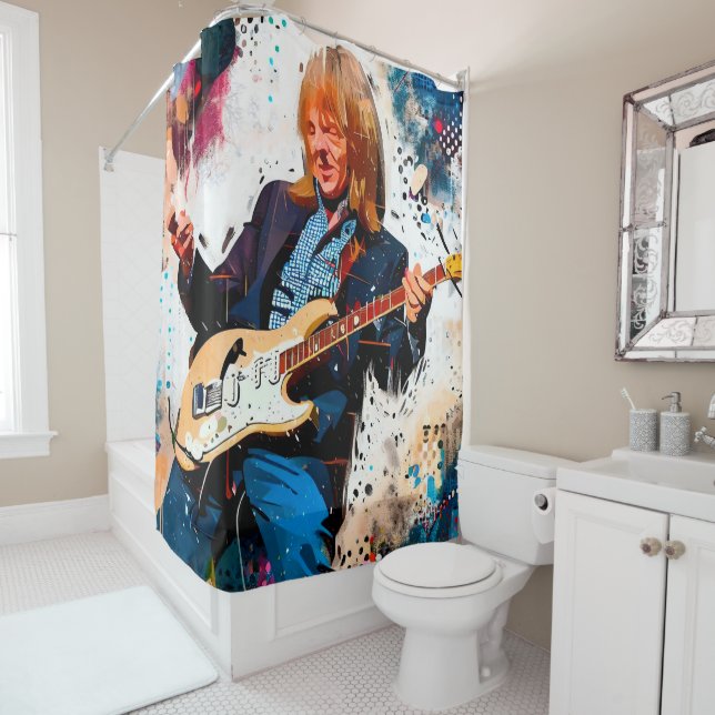 cool guitarist shower curtain (In Situ)