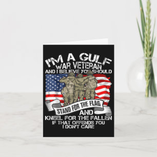 Cool Gulf War Veteran Soldier Proud Hero Veterans  Card