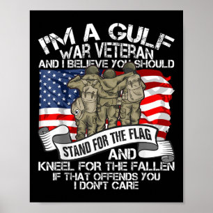 Cool Gulf War Veteran Soldier Proud Hero Veterans  Poster