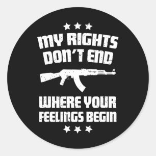 Cool Gun Rights Conservative Or Republican Gifts Classic Round Sticker