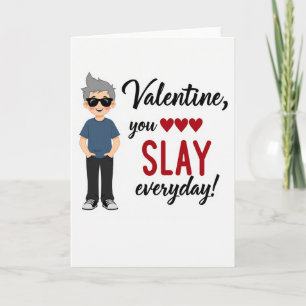 Cool Guy Slay Valentine Card