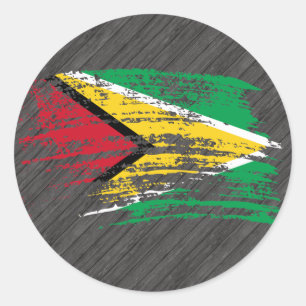 Cool Guyanese flag design Classic Round Sticker