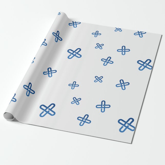 Cool GXChain Cryptocurrency Coin Sign Pattern Wrapping Paper (Unrolled)