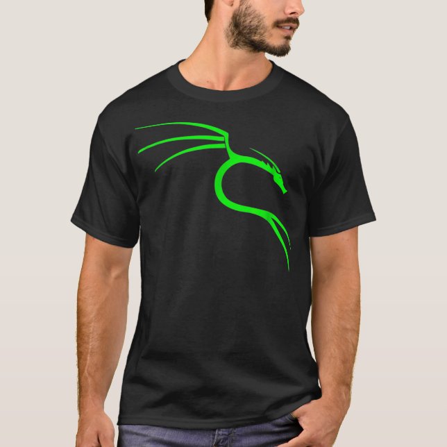Cool Hacker Nerd Tees - Kali Linux Dragon (Front)