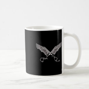 Cool Hair Stylist Scissors With Wings Tattoo Art H Coffee Mug