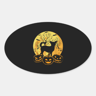 Cool Halloween Costumes Chihuahua Dog Lover Gifts Oval Sticker