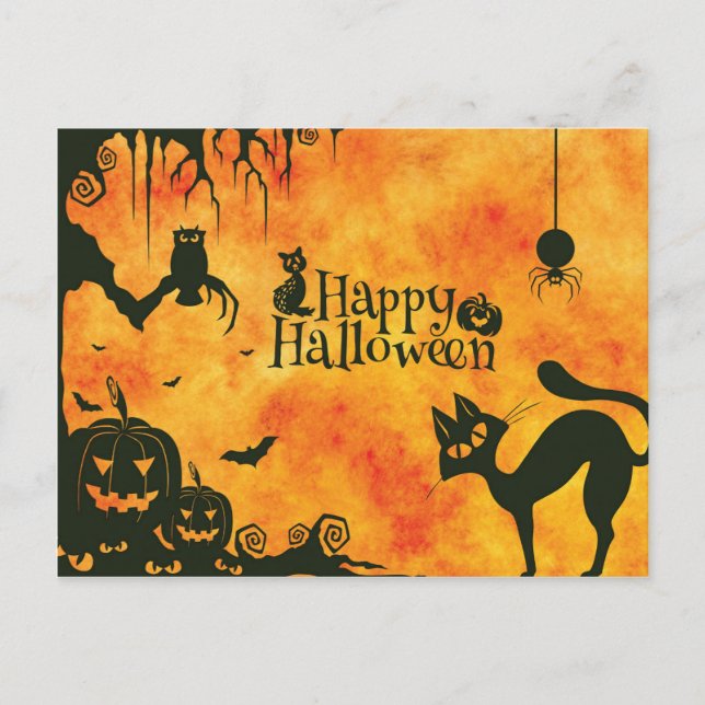 Cool Halloween Postcard (Front)