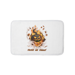 Cool Halloween Pumpkin Halloween Party Bath Mat
