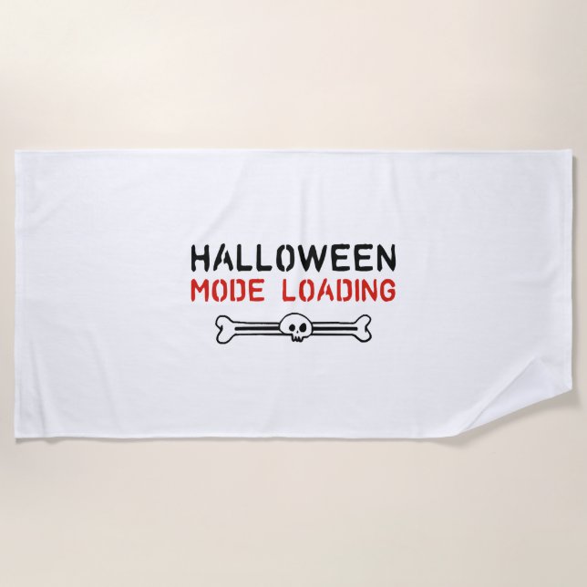 Cool Halloween Saying Halloween Party Beach Towel (Front)