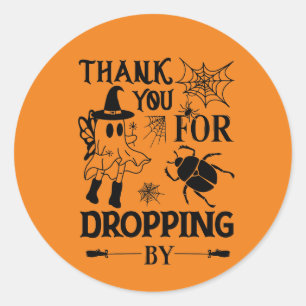 Cool Halloween Thank you Classic Round Sticker