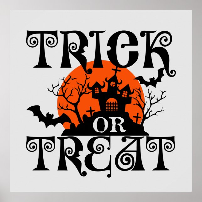 cool Halloween trick treat party  Poster (Front)