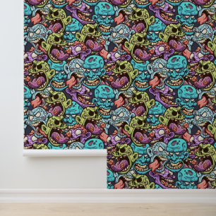 Cool Halloween zombie lovers tiled Wallpaper