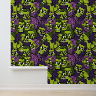 Cool Halloween zombie tiled Wallpaper