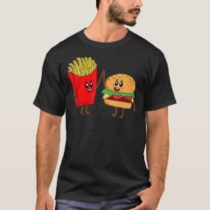Cool Hamburger For Men Women French Fries Burger T-Shirt