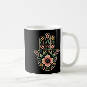 Cool Hamsa Khamsa Symbol In Floral Art Style Chris Coffee Mug