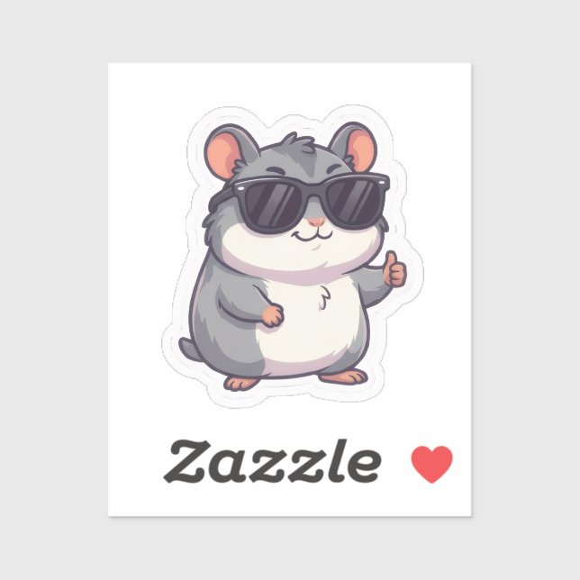 Cool Hamster Sticker (Sheet)