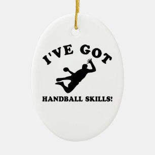 COOL HANDBALL SKILLS DESIGNS CERAMIC TREE DECORATION