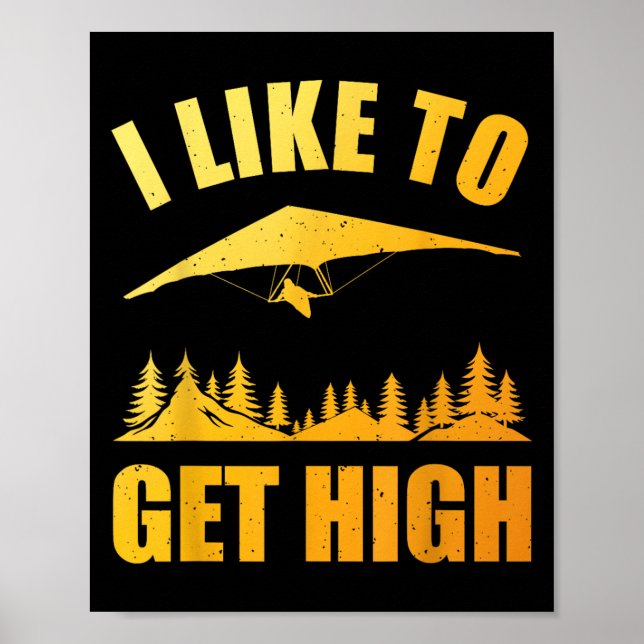 Cool Hang Glider Art For Men Women Hang Glide Hang Poster (Front)